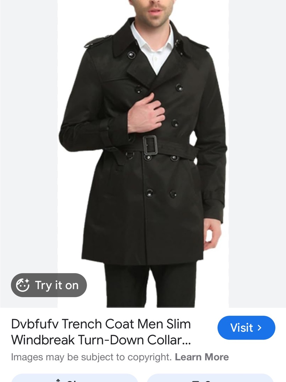 British Double-Breasted Navy Trench Coat